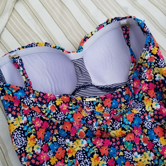 ANNE COLE Floral Two Piece Bathing Suit - Picture 3 of 3